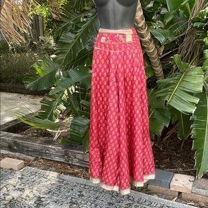 Super wide leg Palazzo block print border print pants